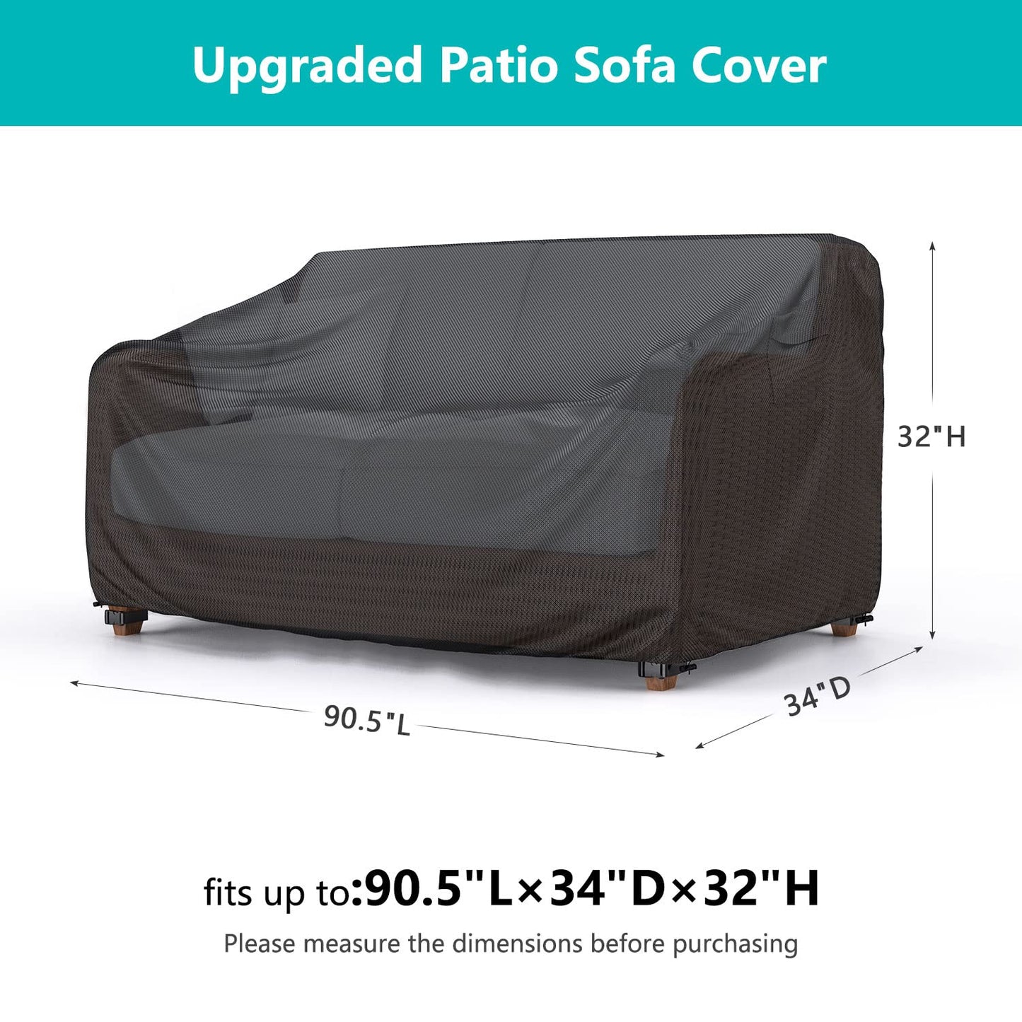 Patio Sofa Cover Black