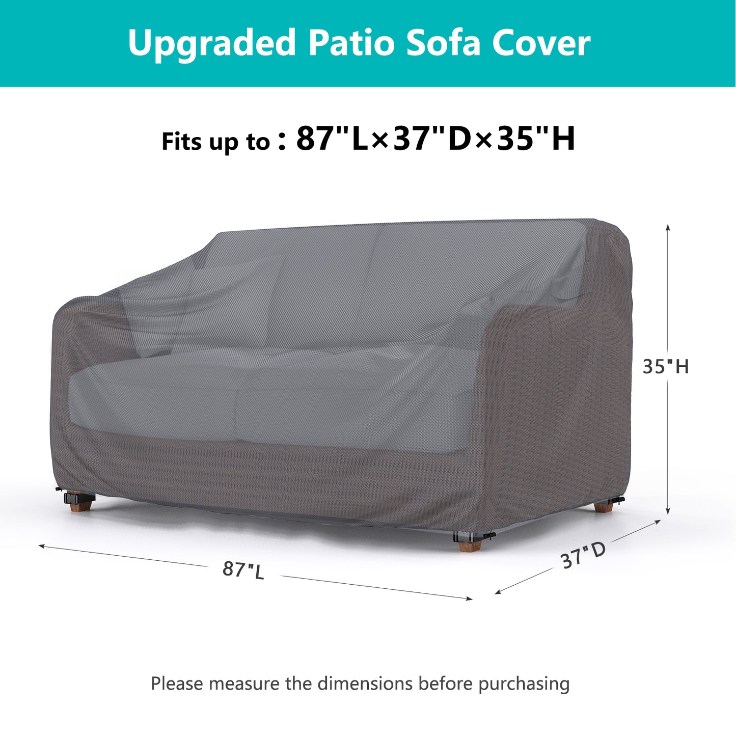 Patio Sofa Cover Grey