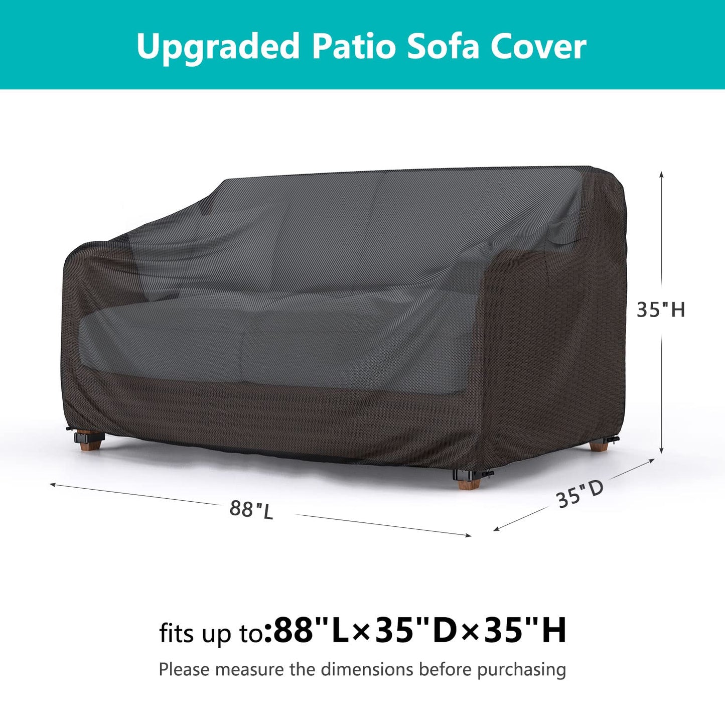 Patio Sofa Cover Black
