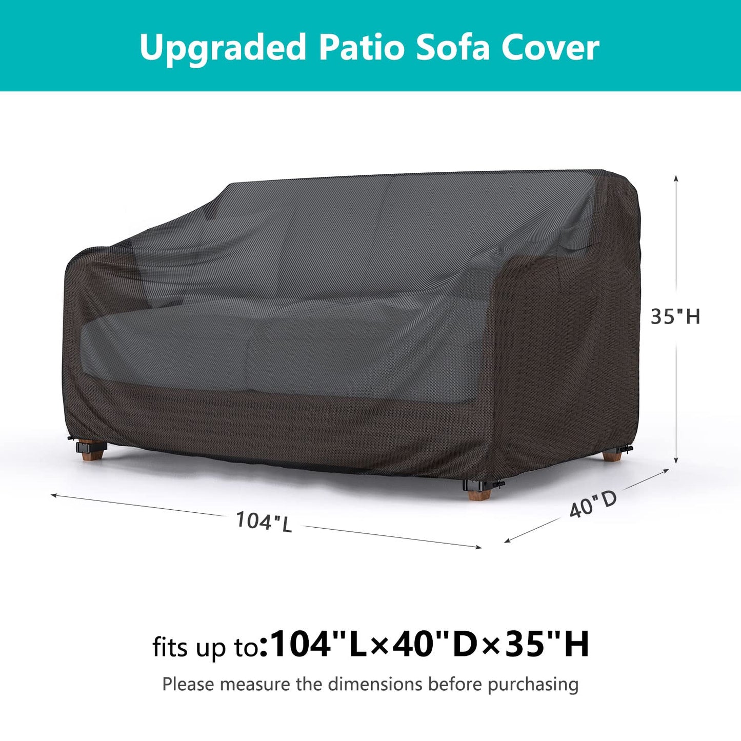 Patio Sofa Cover Black