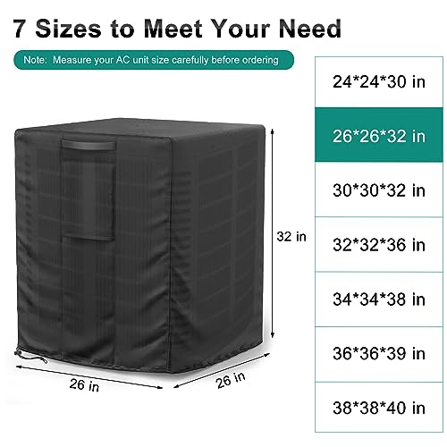 Central Large Air Conditioner Cover balck