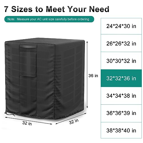 Central Large Air Conditioner Cover balck