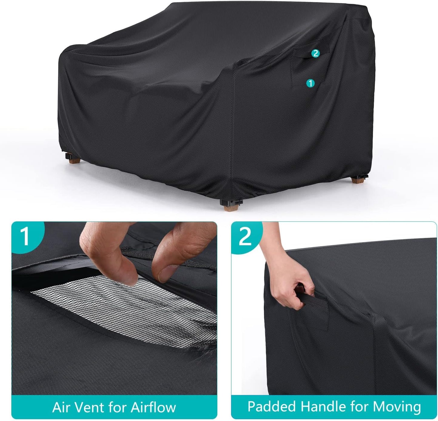 Patio Sofa Cover Black
