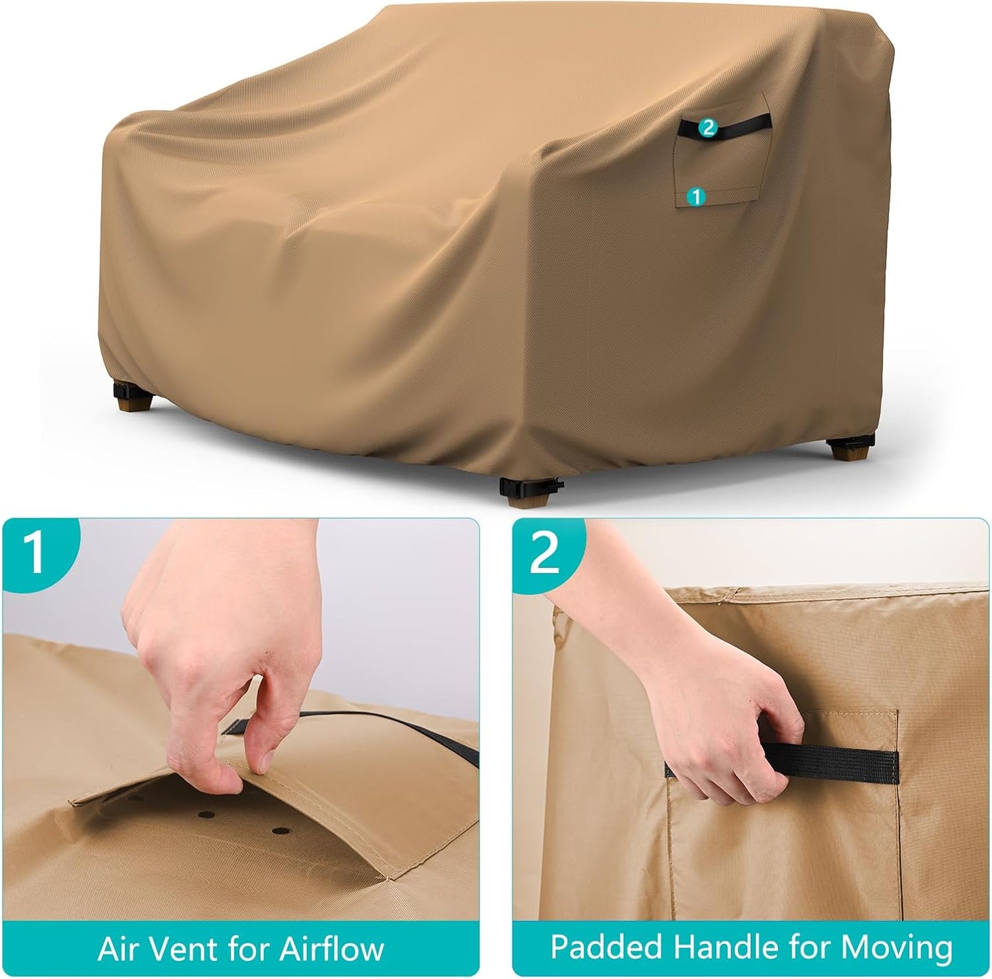 Patio Sofa Cover Brown