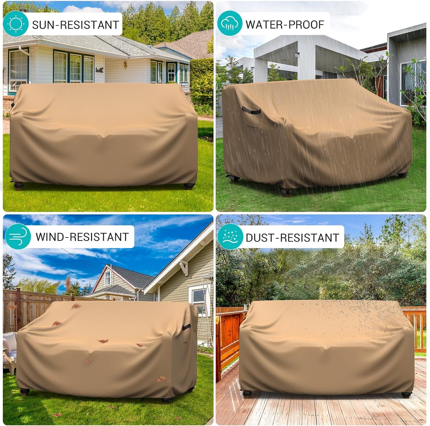 Patio Sofa Cover Brown
