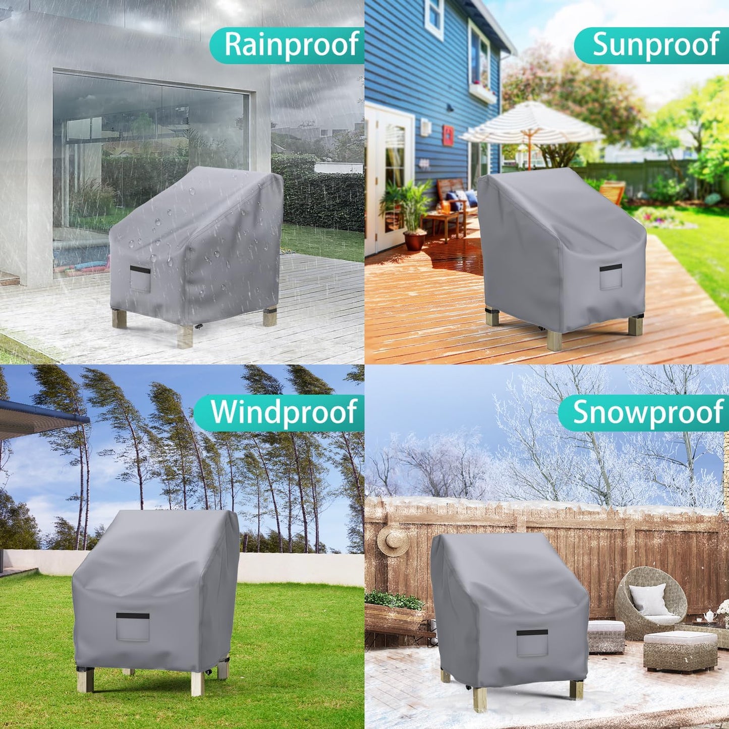Patio Chair Covers for Outdoor Furniture Waterproof 2 Pack