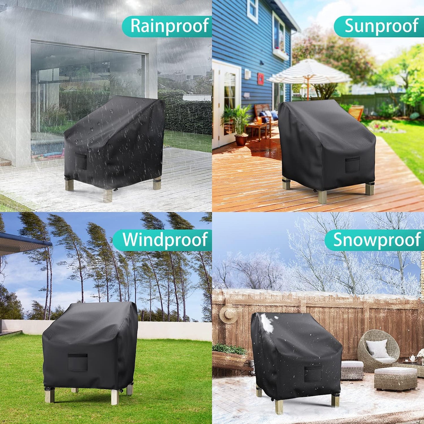 Patio Chair Covers for Outdoor Furniture Waterproof 2 Pack
