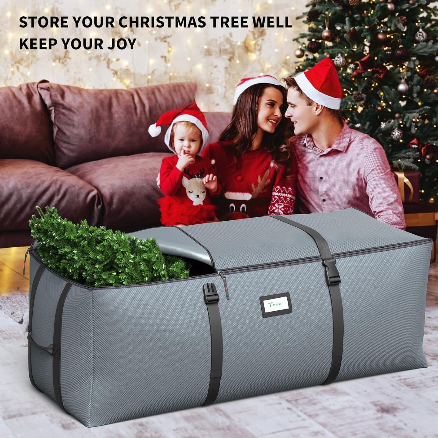 Christmas Tree Storage Bag 9Ft (Grey)