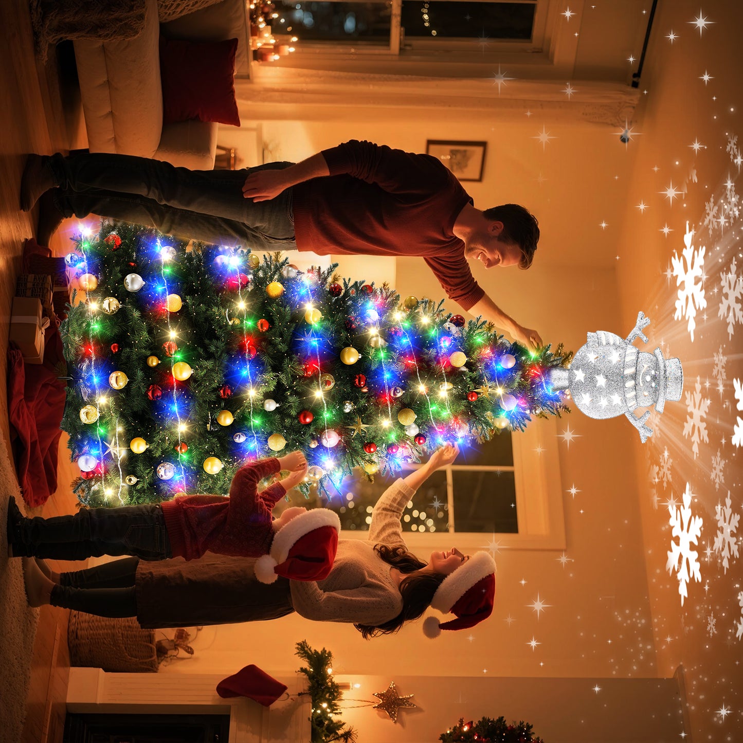 Brosyda Snowman Christmas Tree Topper (Silver)