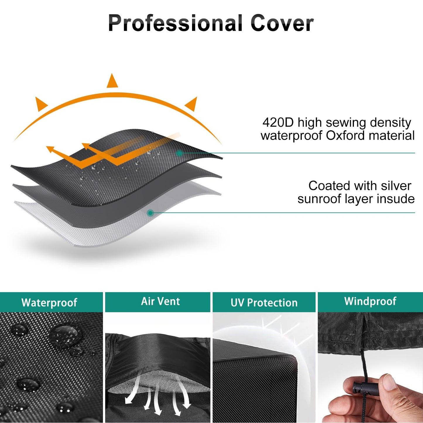 Central Large Air Conditioner Cover balck