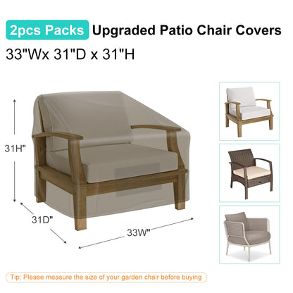Patio Chair Covers for Outdoor Furniture Waterproof 2 Pack