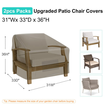 Patio Chair Covers for Outdoor Furniture Waterproof 2 Pack
