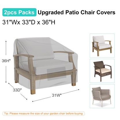 Patio Chair Covers for Outdoor Furniture Waterproof 2 Pack