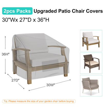 Patio Chair Covers for Outdoor Furniture Waterproof 2 Pack
