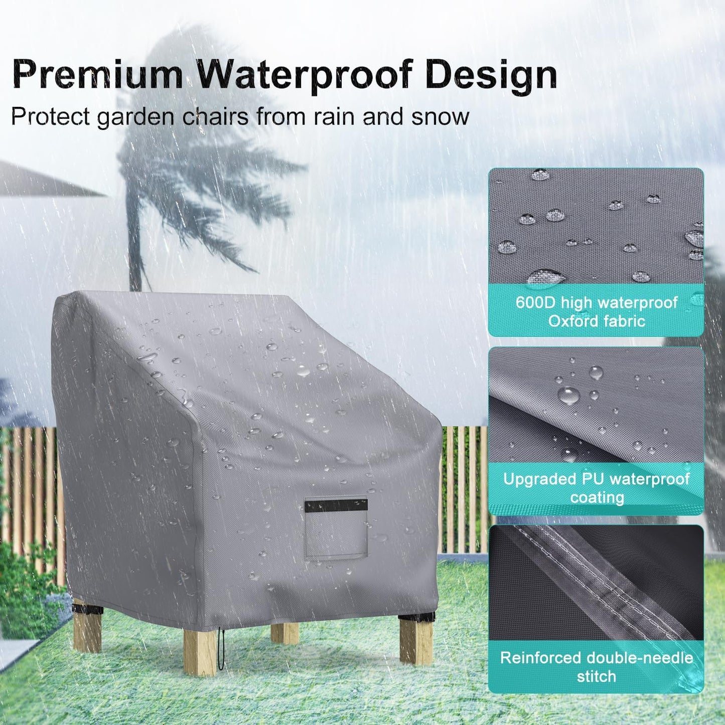 Patio Chair Covers for Outdoor Furniture Waterproof 2 Pack