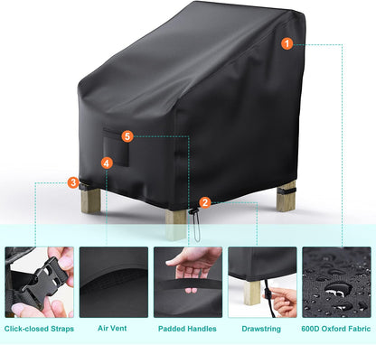 Patio Chair Covers for Outdoor Furniture Waterproof 2 Pack