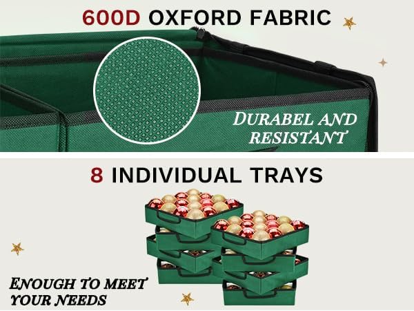 Christmas Ornament Storage Box(Green)