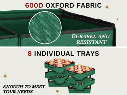 Christmas Ornament Storage Box(Green)