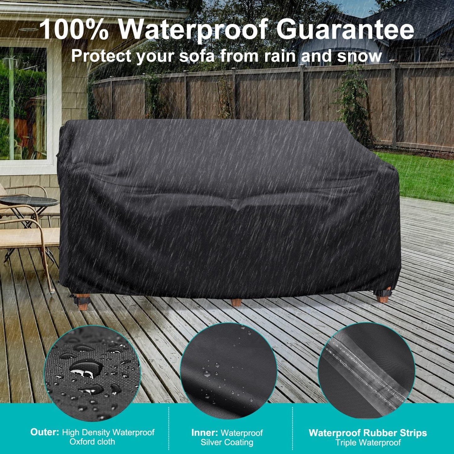 Patio Sofa Cover Black