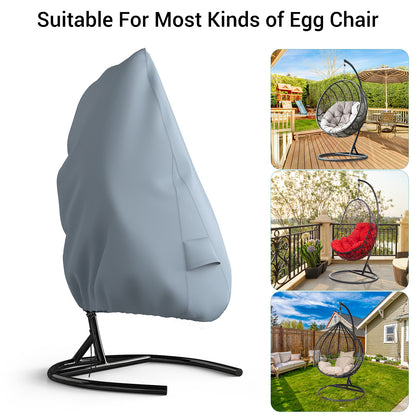 BROSYDA Egg Chair Cover Grey 190x115cm