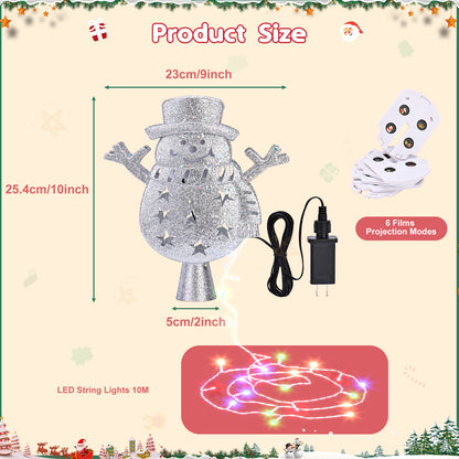 Brosyda Snowman Christmas Tree Topper （Silver)