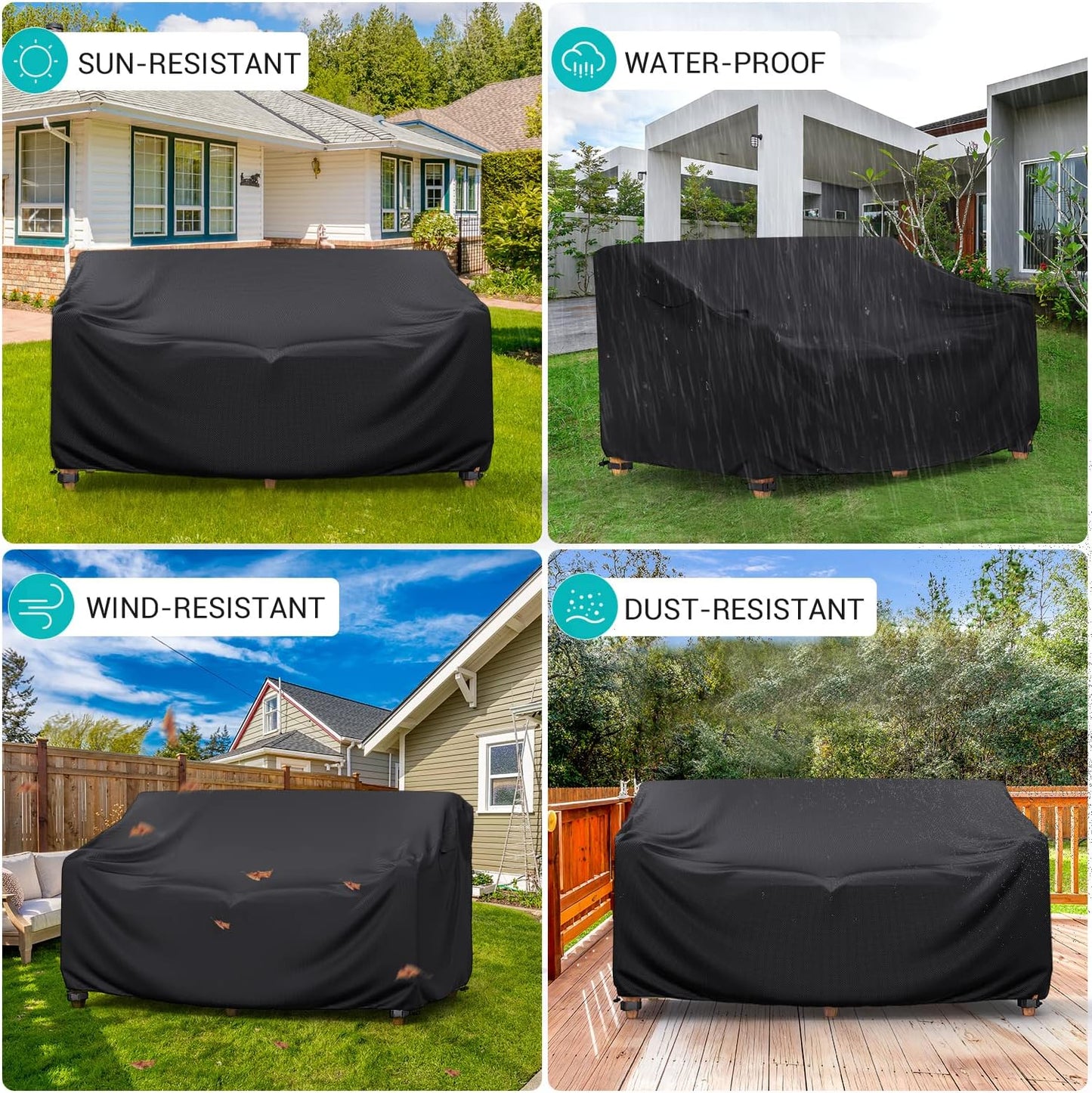 Patio Sofa Cover Black