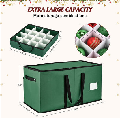 Christmas Ornament Storage Box（Green）