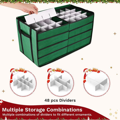 Christmas Ornament Storage Box(Green)