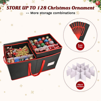 Christmas Ornament Storage Box（Black）