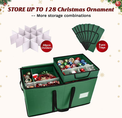 Christmas Ornament Storage Box（Green）