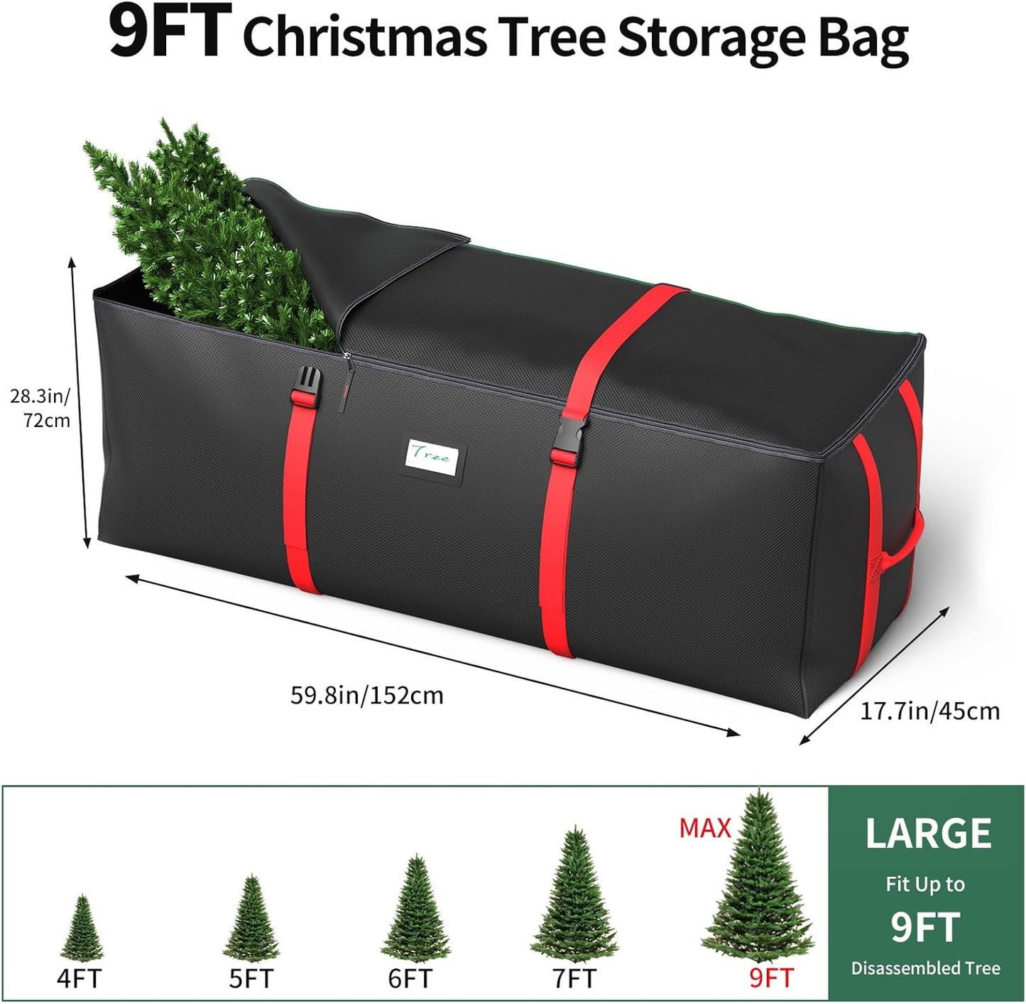 Christmas Tree Storage Bag 9Ft (Black)