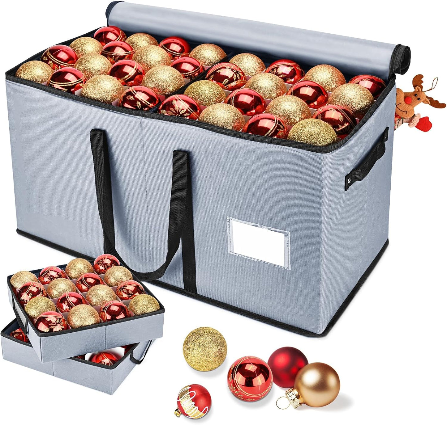Christmas Ornament Storage Box（Grey）