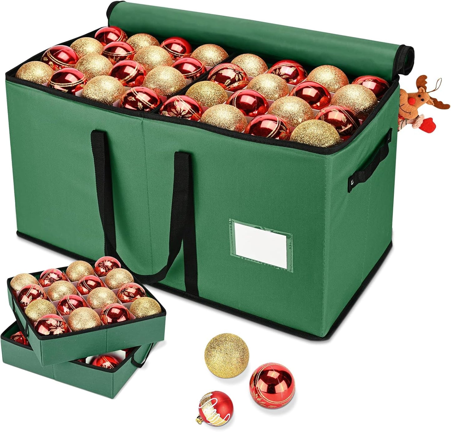 Christmas Ornament Storage Box（Green）