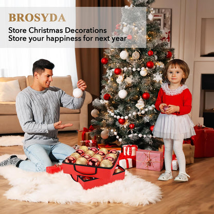 Christmas Ornament Storage Box（Red）