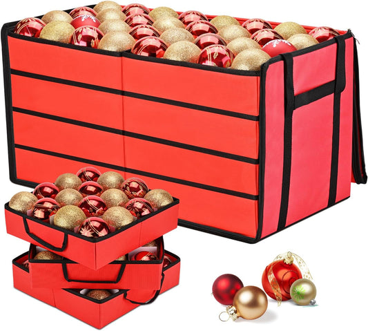 Christmas Ornament Storage Box (Red)