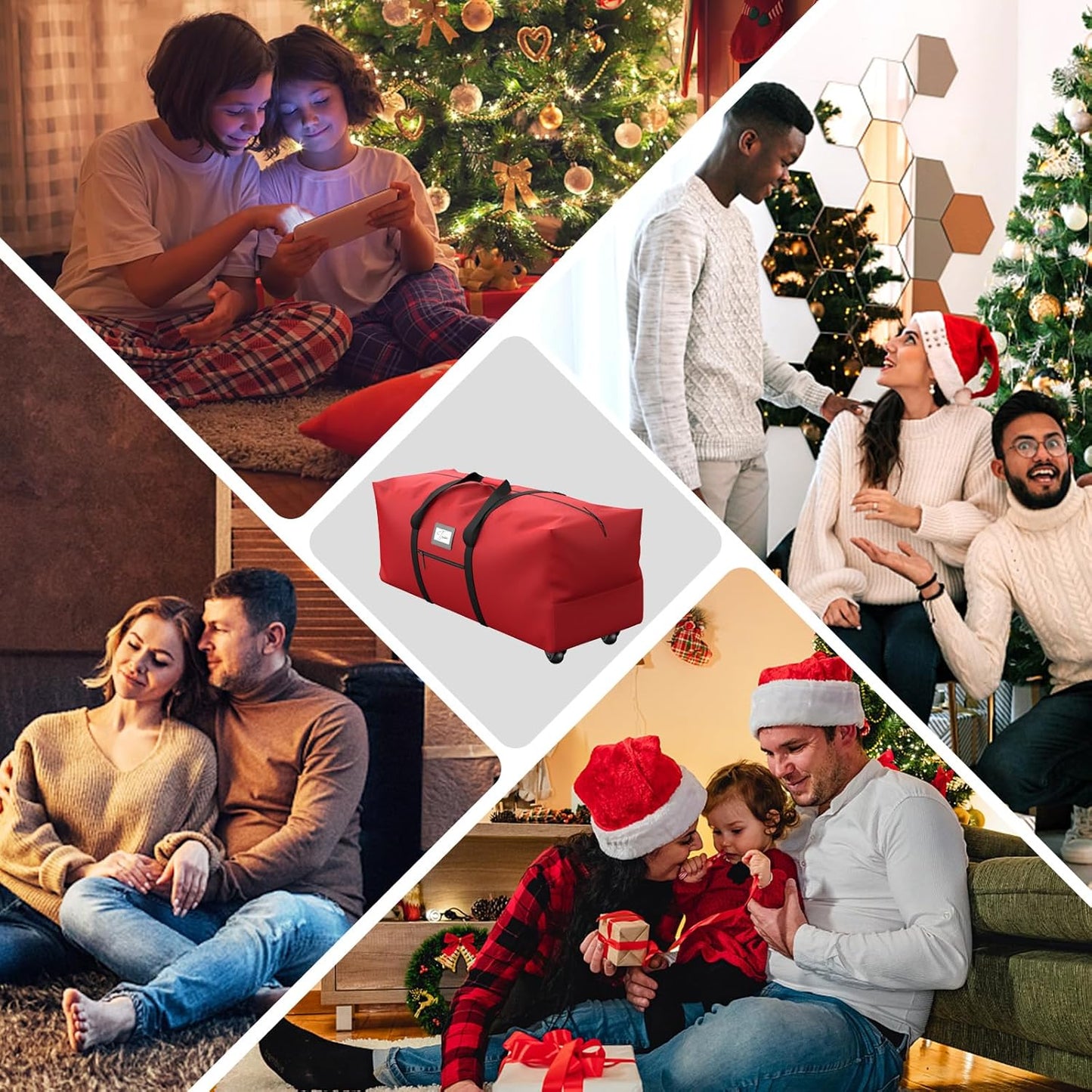 Rolling Christmas Tree Storage Bag(Red)