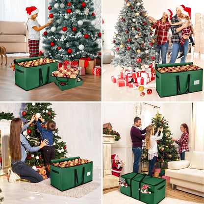 Christmas Ornament Storage Box（Green）