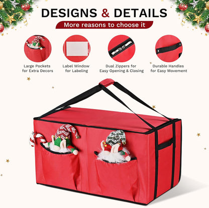 Christmas Ornament Storage Box (Red)