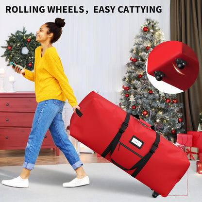 Rolling Christmas Tree Storage Bag(Red)