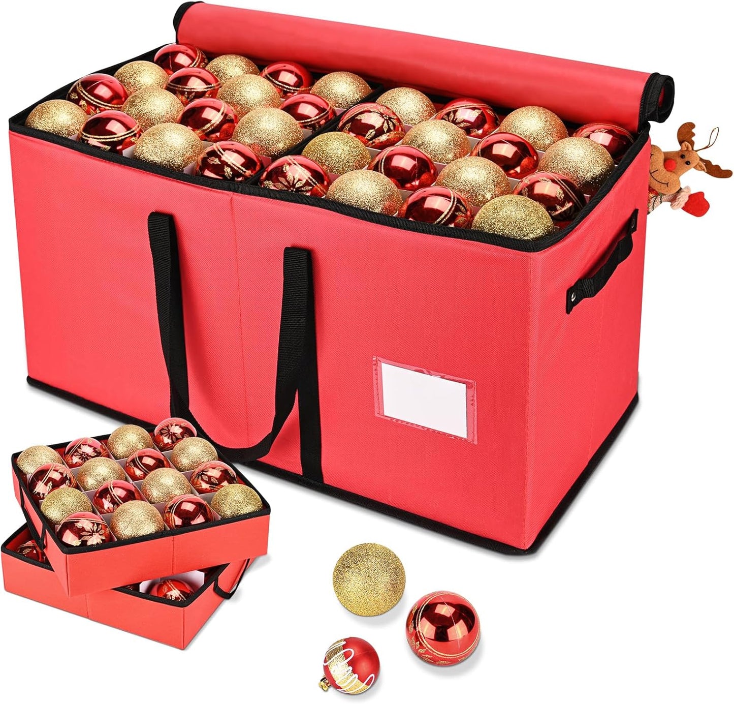 Christmas Ornament Storage Box（Red）