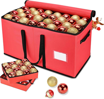 Christmas Ornament Storage Box（Red）