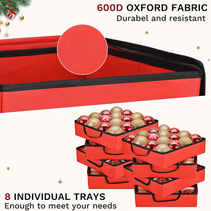 Christmas Ornament Storage Box (Red)