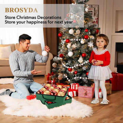 Christmas Ornament Storage Box（Green）