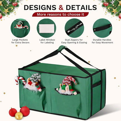 Christmas Ornament Storage Box(Green)