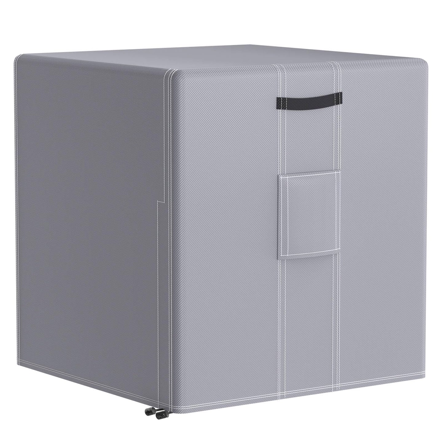 central large air conditioner cover protecting outdoor AC unit in backyard during rain